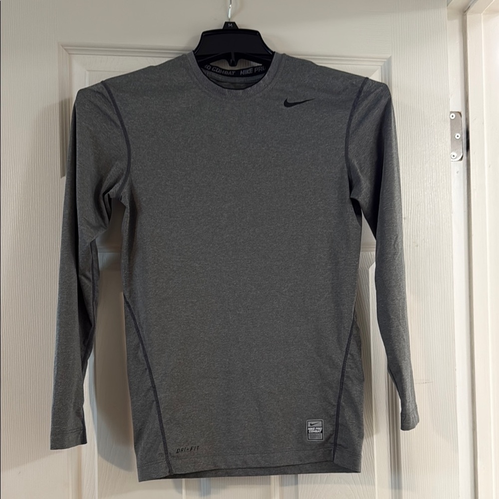 Nike Men's Dark Gray Dri-FIT Long Sleeve Tee